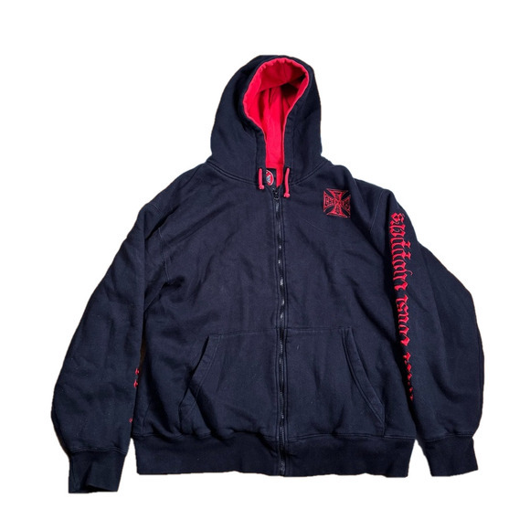 Vintage West Coast Choppers Zip Up Hoodie - Picture 1 of 8